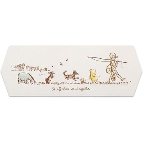 Disney Winnie the Pooh So Off They Went Together Wood Wall Decor - Classic Pooh Sign for Bedroom or Nursery