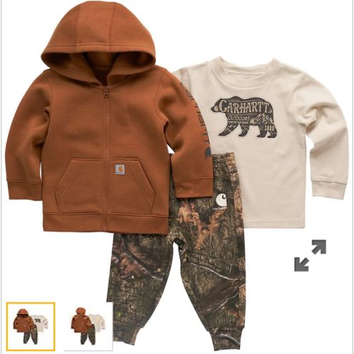 Boys' 3-Piece Long Sleeve T-Shirt, Fleece Jacket & Fleece Camo Pant Set (Baby) | Shop all Boys | Carhartt
