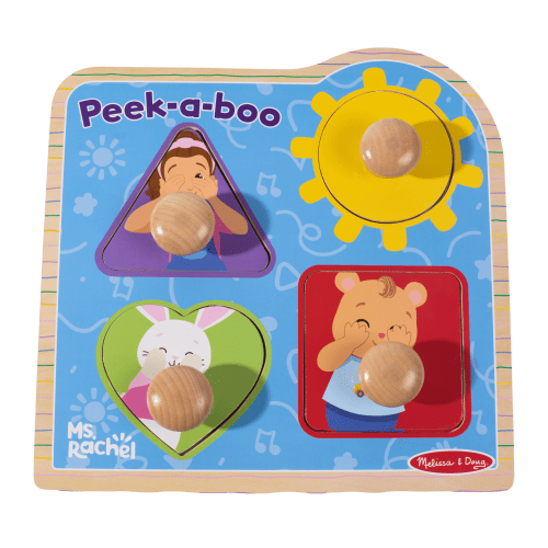 Wooden Peek-A-Boo Jumbo Peg Puzzle