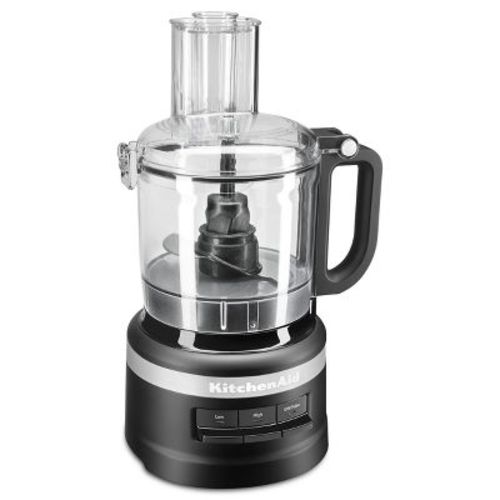 KitchenAid 7 Cup Food Processor - Black - KFP0718BM: Grinds, Chops, Shreds, Mixes, Blends, 3 Speeds, Dishwasher-Safe