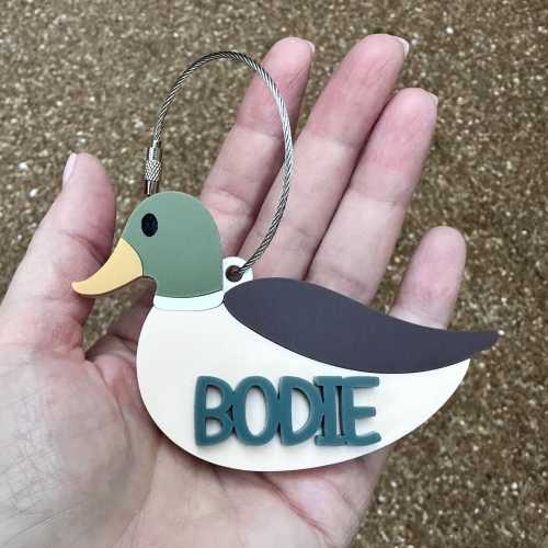 Backpack Tag School Bag Tag Personalized Backpack Tag Customizable Backpack Tag Luggage Tag Duck Backpack Tag Duck Bag Tag