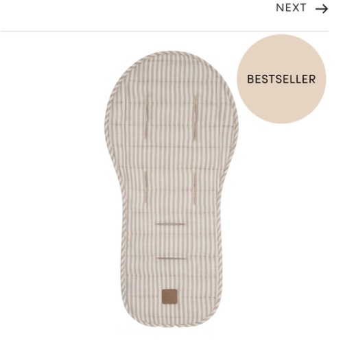 Natural Stripe Universal Linen Pram Liner