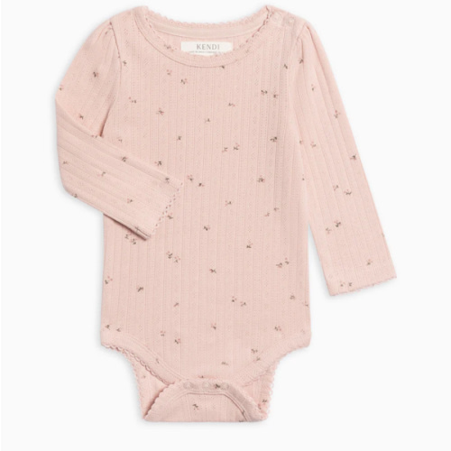 Thea Brushed Back Pointelle Long Sleeve Bodysuit