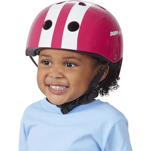 Radio Flyer Pink Helmet, Toddler or Kids Helmet for Ages 2-5 (AC100P)