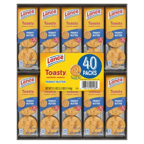 Lance Toasty Cracker Sandwiches, 1.29 oz, 40-count | Costco