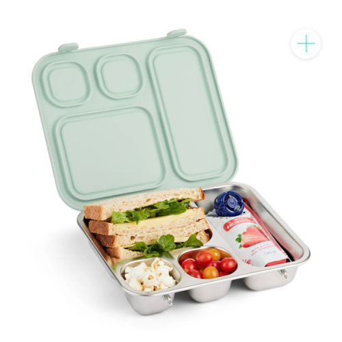 Stainless Steel Bento Lunch Box with Silicone Lid (Sage)