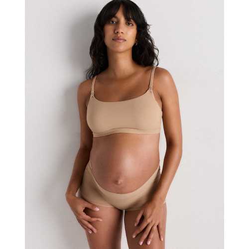 Second Skin Nursing Scoop Bralette (2-pack) in Sand