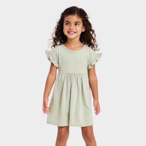 Toddler Girls' Short Sleeve Dress - Cat & Jack™ Light Green 12M