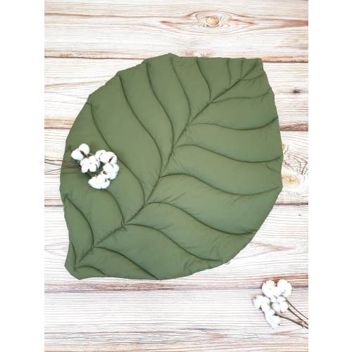 Organic Cotton Leaf Play Mat: Montessori Nursery Rug