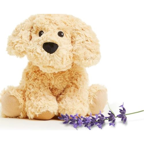 warmies Microwavable & Weighted Stuffed Animals, Golden Dog - Heated Stuffed Animal for Soothing Warmth - Weighted Plush for Calming Hugs - for Boys, Girls, Babies & Toddlers
