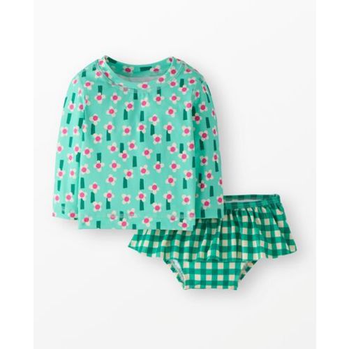 Baby Rashguard & Skirted Bikini Bottom Set