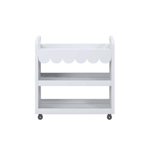 House of Happy Scallop Art Cart , White