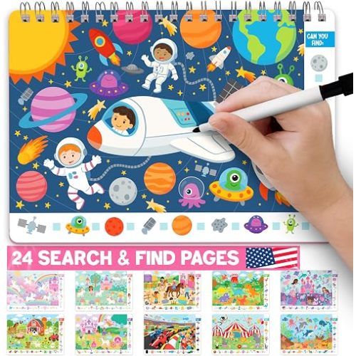 Search and Find Books for Kids 3-5 Wipe Clean Activity Preschool Workbook