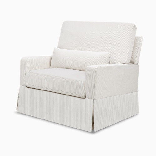 Crawford Pillowback Chair and a Half - Fog Chatham Stripe
