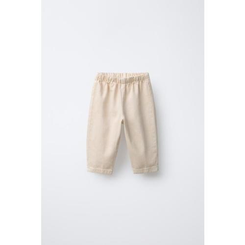 TWILL BAGGY PANTS - Ecru | ZARA United States