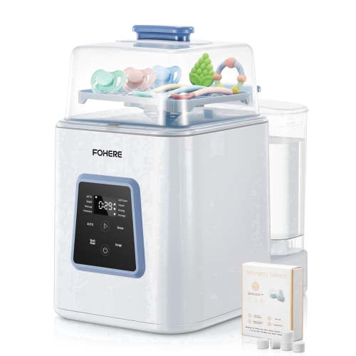 FOHERE, Baby Bottle Washer and Sterilizer and Dryer, 4-in-1 Machine