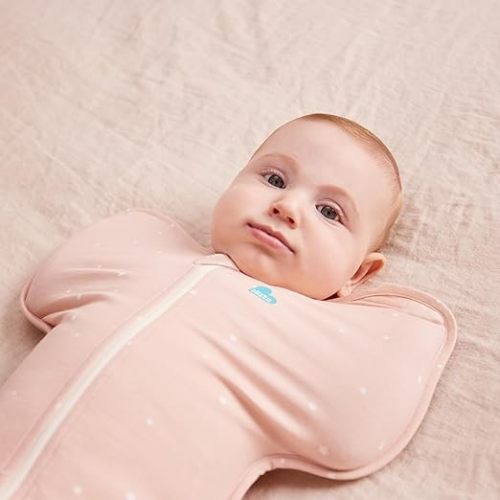 Love to Dream Swaddle UP, Baby Sleep Sack, Self-Soothing Swaddles for Newborns, Snug Fit Helps Calm Startle Reflex, New Born Essentials for Baby, 1.0 TOG, 13-19 lbs, Powder Pink Twinkle