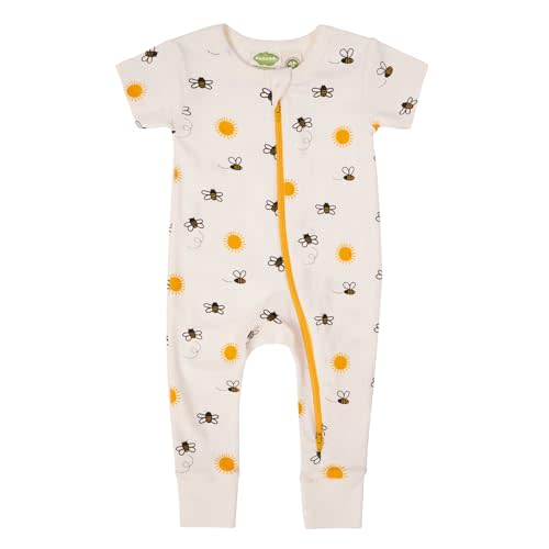 PARADE Organic Signature Print '2-Way' Zip Romper - Short Sleeve