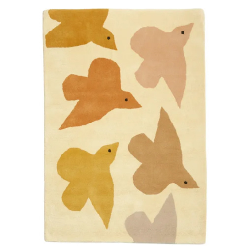Bleuu-studio - Birds carpet - Ochre | Smallable
