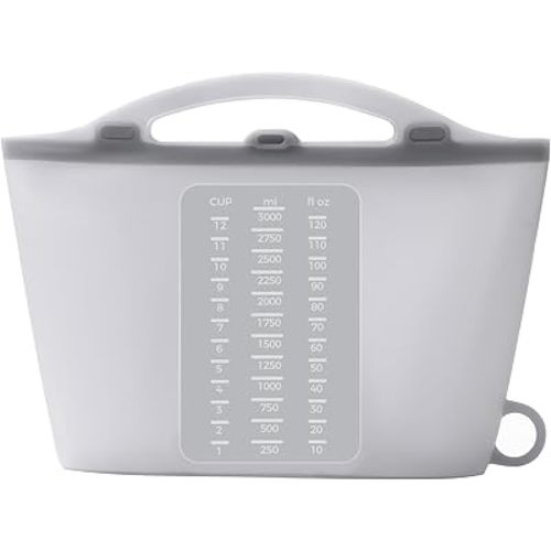 Large 100oz Silicone Microwave Steam Sterilizer Bag for Baby Bottle, Breast Pump Parts Other Toddler Accessories, Portable Travle Reusable Sterilizing Storage Bag, Cooking Bag for Vegetables