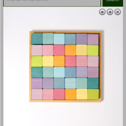 36 Building Cubes pastel (Grimm's)