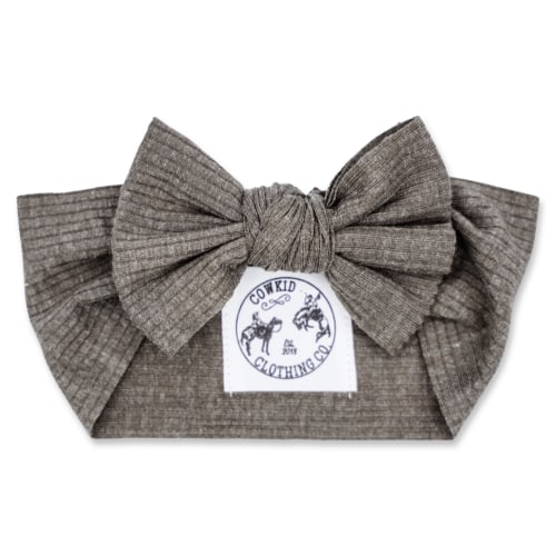 Gray Ribbed Head Wrap