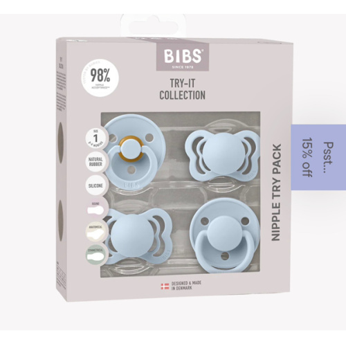 BIBS Baby Blue Try-It Collection: Ideal Pacifier Set – Bibsworld store US