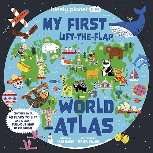 Lonely Planet Kids My First Lift-the-Flap World Atlas Board book – Lift the flap, September 5, 2023