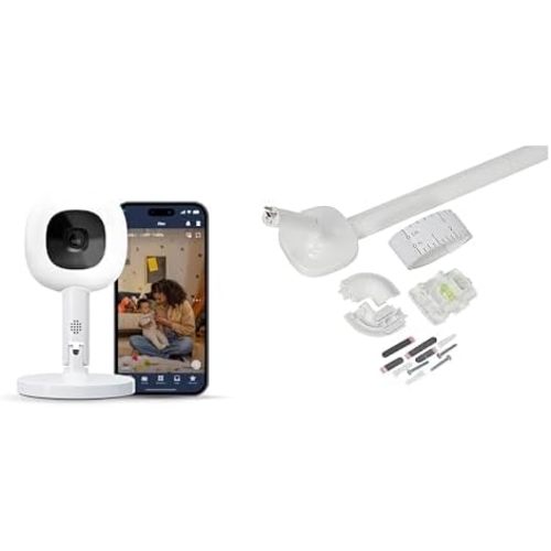 Nanit Pro Smart Baby Monitor with Flex Stand and Wall Mount - 1080p HD Video, Sleep Tracking, 2-Way Audio, Sound/Motion/Cry Notifications, Night Vision - for Home & Travel