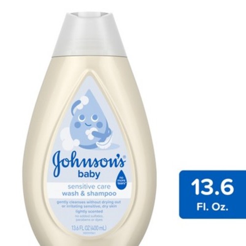 Johnson's Sensitive Care Baby 2-in-1 Body Wash & Shampoo - Lightly Scented - 13.5 fl oz