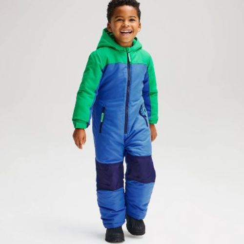 Toddler Boys' Colorblock Snowsuit - Cat & Jack™ Blue/Green 2T