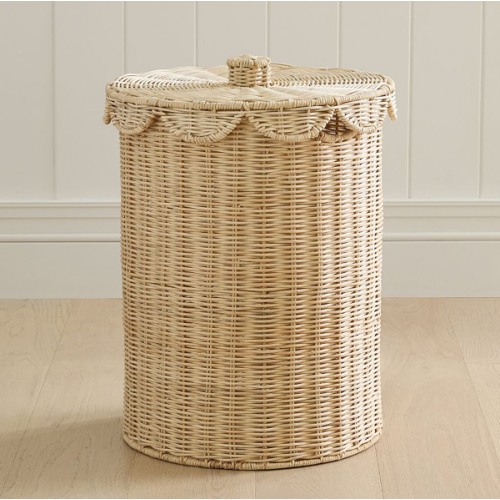 Palmer Scalloped Hamper - Natural