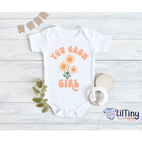 You Grow Girl baby onesie® // gift onesie® // baby shower gift // baby girl onesie®
