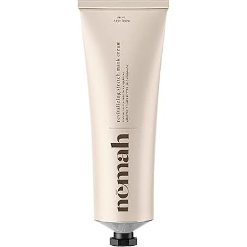 Nemah - Stretch Mark Cream for Pregnancy - Pregnancy Stretch Mark Prevention & Reduction, Postpartum Stretch Mark Cream with Vanistryl, Shea Butter, & Macadamia Oil - Vegan & Cruelty-Free - 3.5 oz.