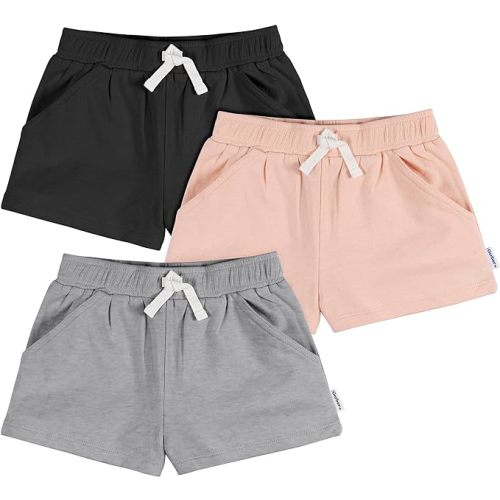 Gerber Baby Girls' 3-Pack Knit Shorts