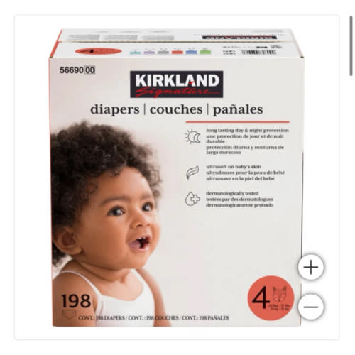 Kirkland Signature Diapers, Sizes 3 - 6