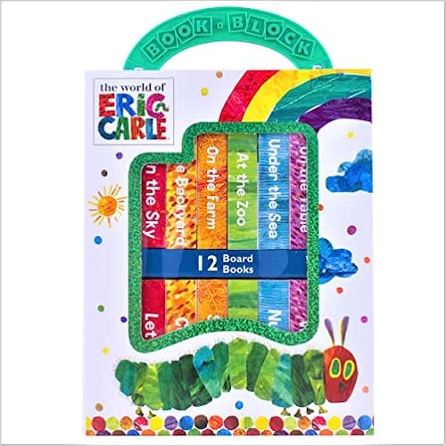 World of Eric Carle, My First Library 12 Board Book Set - First Words, Alphabet, Numbers, and More! Baby Books - PI Kids