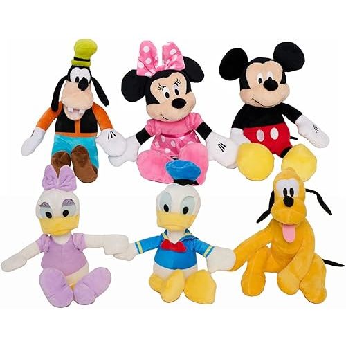 KIDS PREFERRED Disney Friends 6 Pack Plush Toys Set with Hand Fasteners