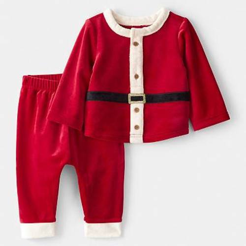 Baby Carter's 2-Piece Santa Holiday Long-Sleeve Tee & Pant Set