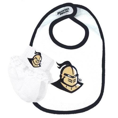 Future Tailgater UCF Central Florida Knights Baby Bib and Socks with Lace Set