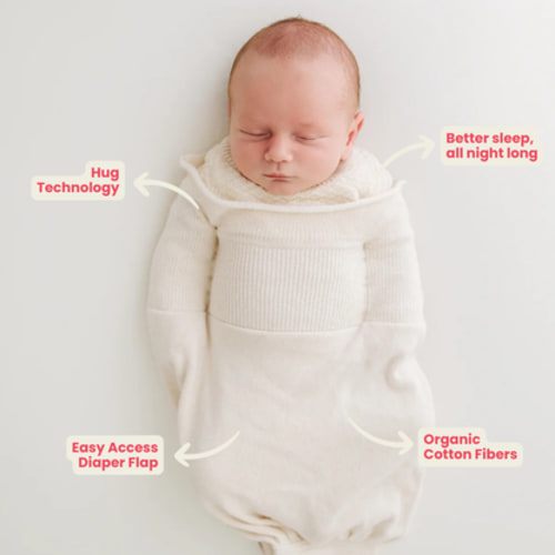 Organic Cotton Swaddle Sleep Sack – Swaddelini 6-12 pounds