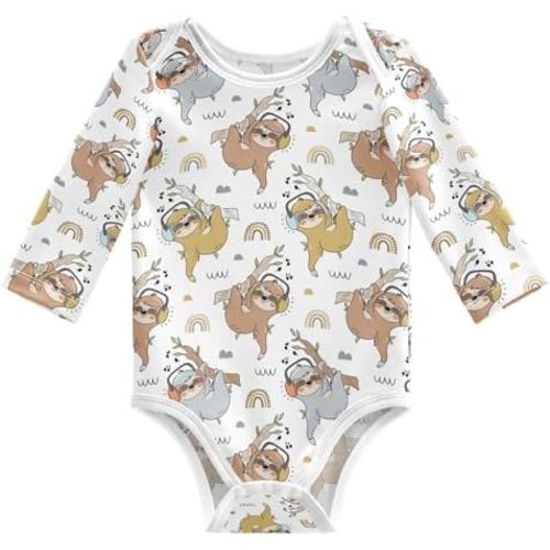 vvfelixl Baby Bodysuits Hanukkah Jewish Holiday Long Sleeve Cotton Baby Clothes for Boys Girls 0-24 Months