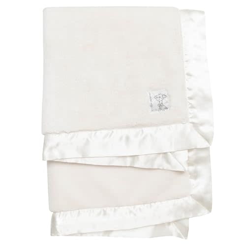 Little Giraffe Posh Mink Baby Blanket - Double-Sided Ultra Soft Plush Fabric, for New Moms, Newborn Must-Have for Girls & Boys, Cozy & Cuddly Comfort Blanket, 29" x 35", Cream