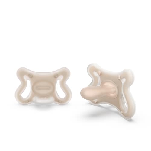 Suavinex Zero Zero Silicone Baby Pacifier w/SX Pro Physiological Pacifier Nipple, (0-6m), 2Pk Fair