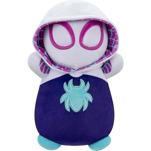 Squishmallows Original Marvel Spidey and His Amazing Friends 10-Inch Ghost-Spider HugMees - Medium-Sized Ultrasoft Official Jazwares Plush