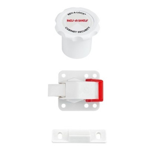 Rev-A-Shelf Rev-A-Lock Magnetic Child-Safe Cabinet Security System Set to Baby Proof Cabinet Drawers and Doors, 5 Locks and 2 Keys, RAL-101-1