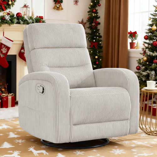 Latitude Run® Modern Fabric Upholstered Power Rocker Recliner Nursery Chair With 270° Swivel And USB Port,Type C Charge | Wayfair