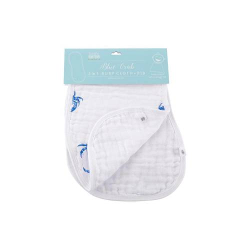 Blue Crab 2 In 1 Burp Cloth And Bib