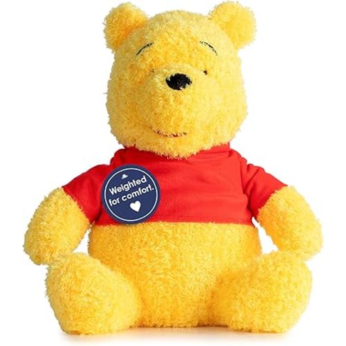 Jay Franco Weighted Disney Plush Pillow Buddy - 2.5 lbs Soft Plushie Stuffed Pillow, 14 Inches, Yellow - Winnie the Pooh
