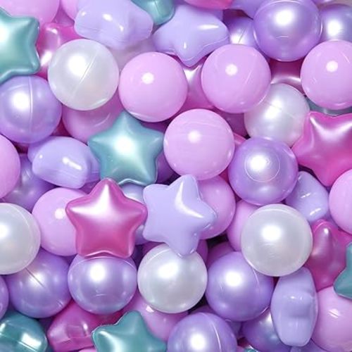 Realhaha Ball Pit Balls Star Shapes Plasticballs for Ballpit Playpen